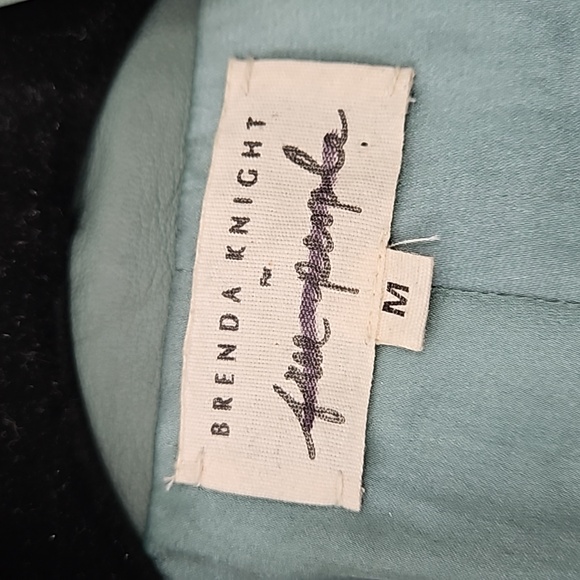 Free People x Nigel Preston Chain Embellished Biker Jacket Aqua - Picture 10 of 17